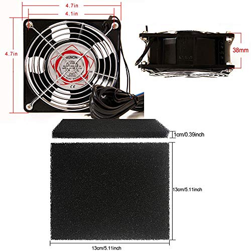 Solder Fume Extractor Remover Fan ESD Smoke Absorber Safe Smog Prevention Fan with 6 Carbon Filters for Desktop Welding Working