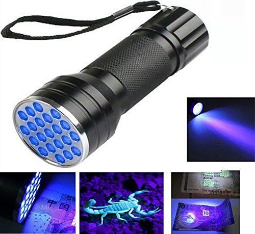 Uv Ultra Violet 21 LED Flashlight Mini Blacklight Aluminum Torch Light Lamp NEW by Lantern Flashlights