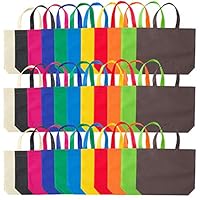 JIUZHU 33 Pieces 13"×10" Assorted Colors Polyester Non-Woven Party Gift Tote Bags For Birthday Favors, Snacks, Delivery Bag, Rainbow tote bag - 11Colors
