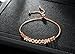 Presentski Bee Honeycomb Bracelet 925 Sterling Silver, Rose Gold Plated Adjustable Jewelry for Women