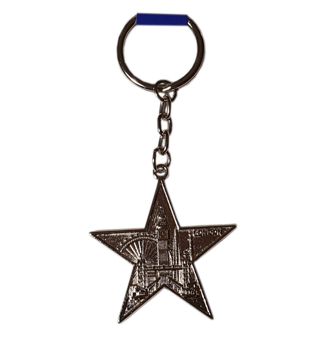London Star Metal Keychain - Big Ben/Tower Bridge/Eye/Double-decker Routemaster Bus/Black Taxi/The Shard/British Keyring Souvenir from England UK