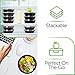 PrepNaturals Reusable Plastic Containers with Lids, 60 Pack, Black, Meal Prep Bowls, Lunch Containers, BPA, PVC and Phthalate Free, Microwave and Freezer Safe