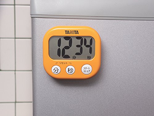 TANITA TD-384/OR Digital Kitchen Cooking Timer Alarm Count Up Down TD384 Orange