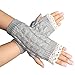 Justay 2 Pairs Womens Winter Warm Knit Fingerless Gloves Crochet Thumbhole Short Arm Warmers Mittens