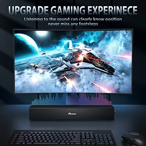 Computer Speakers, Foxnovo Wireless & Wired PC Soundbar, 20W Powerful Stereo Audio USB-Powered Computer Sound Bar Speaker for PC Desktop Laptop Smartphone Tablet TV, 3.5mm Aux-in & RCA Connection 7 Computer Speakers, Foxnovo Wireless & Wired PC Soundbar, 20W Powerful Stereo Audio USB-Powered Computer Sound Bar Speaker for PC Desktop Laptop Smartphone Tablet TV, 3.5mm Aux-in & RCA Connection