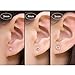 Besjewel Stud Earrings Set 3mm-5mm Hypoallergenic Surgical Stainless Steel Earings For Women, 6 pairs