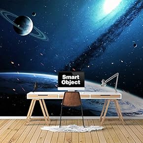Wall Murals for Bedroom Great Universe Giant Planets Removable Wallpaper Peel and Stick Wall Stickers - 66x96 inches
