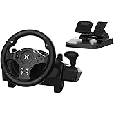 DOYO Racing Wheel, 270° Degree Driving Simulator Race Xbox Steering Wheel and Pedals with Dual Vibration, Gaming Steering Wheel for PC, PS4, Xbox One, Xbox Series X|S, PS3, Switch
