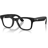Meta Ray-Ban (Gen 2) Wayfarer Smart AI Glasses, Matte Black, Clear Lenses