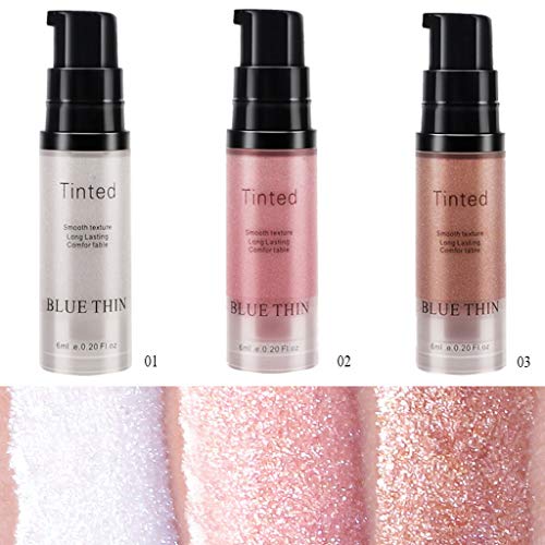Pstars Face Glow Liquid Highlighter Ultra Smooth Shimmer Glow Liquid Foundation Makeup Shimmer Cream Facial Bronzer Contour, Remove Dark, Pale and Lifeless Skin - Thumbnail 5