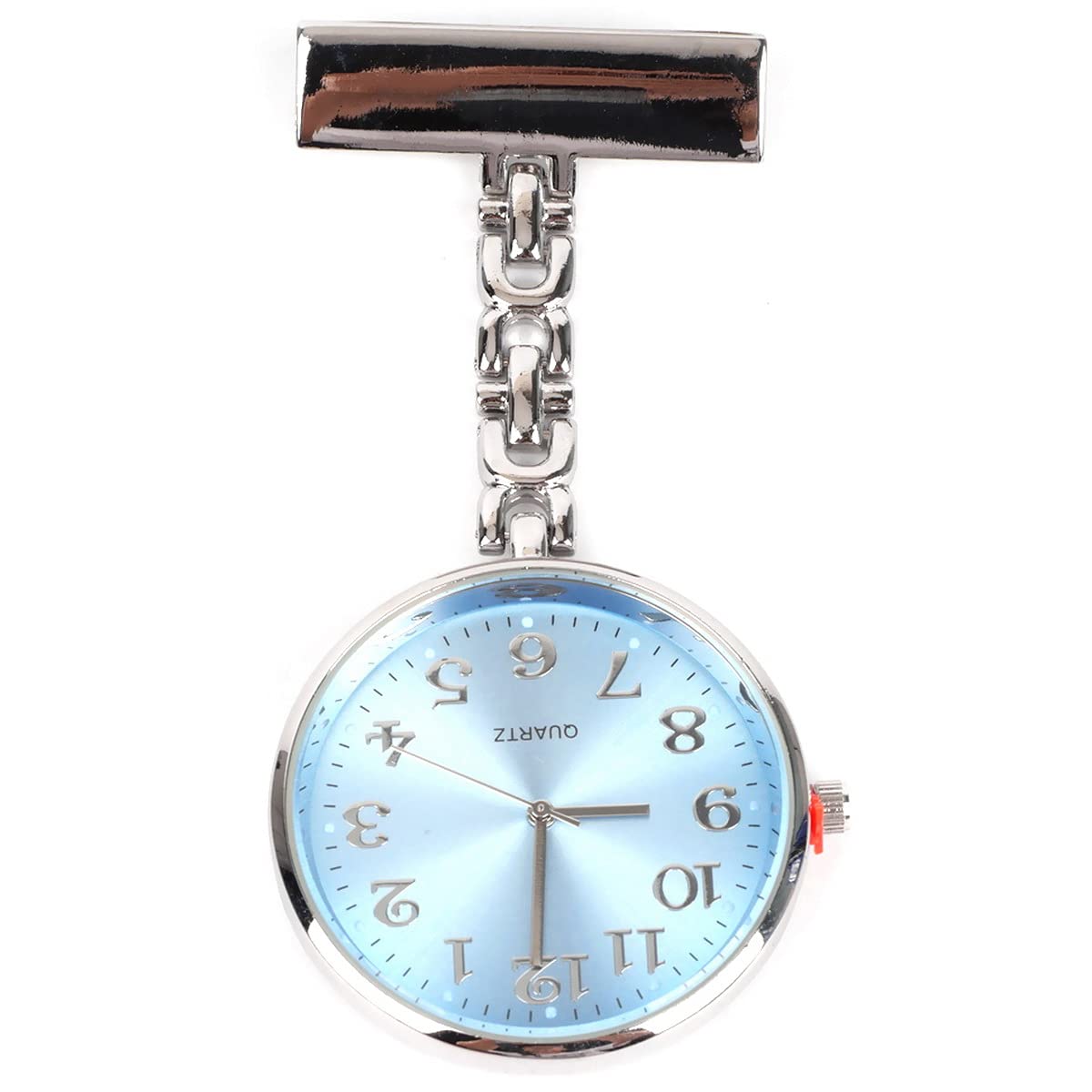 WONOLO Fashion Nurse Fob Watch Large Face Nursing Pendant Pocket Watch (Blue)