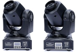 JCYWFLODY Stage Lights Moving Head Light 8 Gobos 8 Colors 11 Channels 2PCS 60W Spotlight DMX 512 with Sound Activated for Wedding DJ Party Stage Lighting