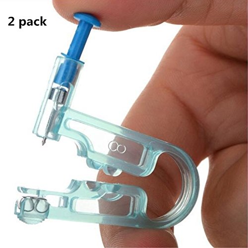 (2 Pack) Disposable Sterile Piercing Gun/Ear Piercer Needles With Alcohol Cotton, Safety Pierce Kit - Thumbnail 6