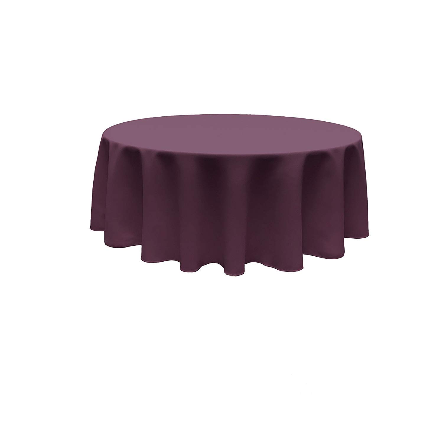 Best 108 inches round table cloth eggplant