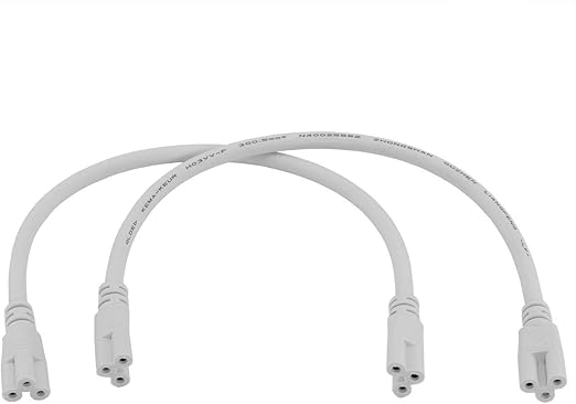 Maxmoral 2 Pack 0 3m 3pin T5 T8 Led Tube Connector Cable Wire 3