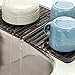 InterDesign Linus Kitchen Dish Drain Board for Pots, Pans, Glasses & Bowls, Smoke Gray