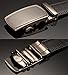 KingMoore Men's Genuine Leather Ratchet Dress Belt With Automatic Buckle (Up to 45” Waist, Black1)