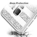 Maxdara Galaxy S9 Case, Galaxy S9 Glitter Sparkle Cute Women Girls Case Bling Shiny Diamond Rhinestone Ring Holder Stand Kickstand TPU Bumper Case Cover for Samsung Galaxy S9 5.8 inches (Silver)