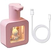 Mipow x Miffy Automatic Soap Dispenser Touchless - 3 Adjustable Foam Levels Smart Sensor, Hand Soap Dispenser for Bathroom Kitchen Home Office, Pink - Gifts for Girls