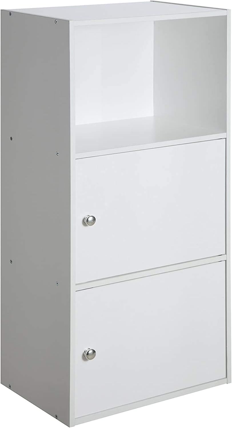 Amazon Com Convenience Concepts Xtra Storage 2 Door Cabinet White Furniture Decor