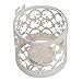 niceEshop(TM) Metal Votive Candle Holder Hanging Lantern Home Centerpiece (White,Random Pattern)