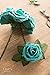 Ling's Moment Artificial Flowers 50Pcs Teal Turquoise Roses Decor w/Stems,3
