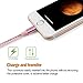 iPhone Cable,XUZOU Lightning Cable 3Pcks 3FT USB Charger Syncing and Charging Cable Data Nylon Braided Cord for iPhone 7/7 Plus/6/6 Plus/6s/6s Plus/5/5s/5c/SE and More(Pink&White)