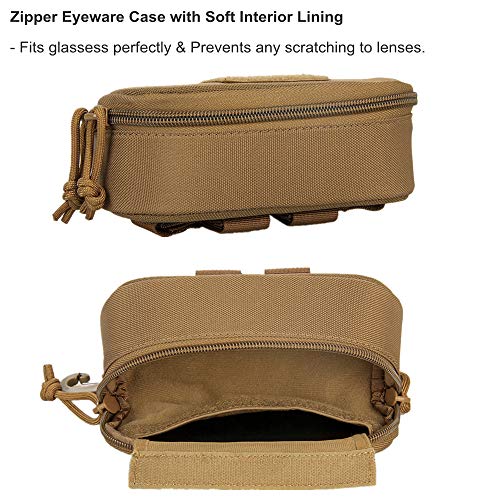 CANIS LATRANS Eyeglasses Hard Case Tactical MOLLE Sunglasses Case 1000D Nylon