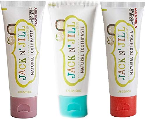 Jack-N-Jill-Natural-Toothpaste-Organic-50g-Set-of-3-1-x-Strawberry-1-x-Raspberry-1-x-Blueberry