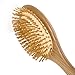 ELFINA Portable Paddle Brush, 100% Natural Bamboo Detangling Hair Brush for Scalp Massage, 2 Sizes Available---L