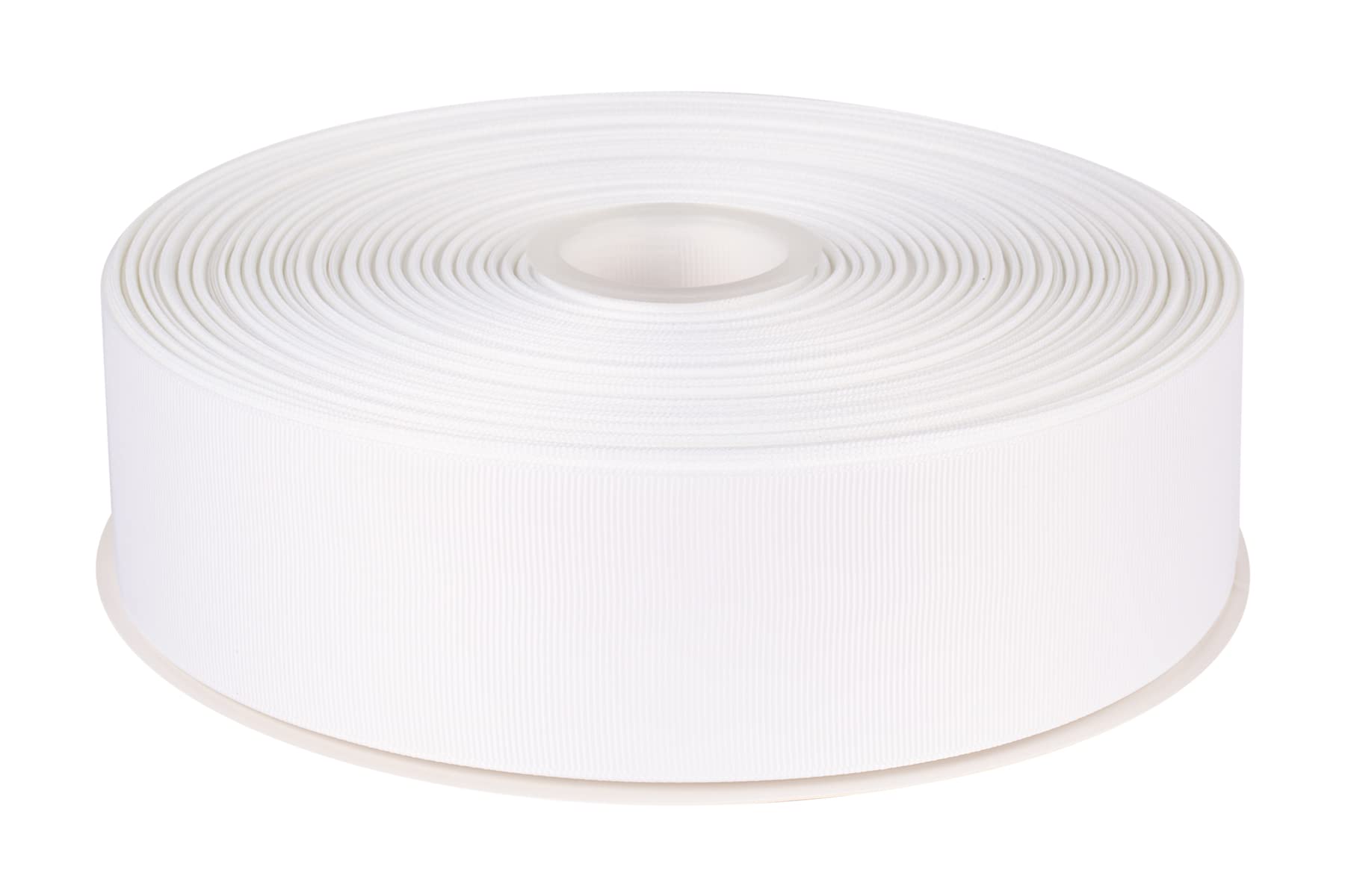 Fondersy 50mmX 91M Solid Grosgrain Ribbon for Gift Wrapping Parties, Wedding Decoration, Crafts Sewing(White)