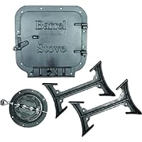 Amazon.com: Vogelzang BK100E/BSK1000 Barrel Stove Kit, Small, Black