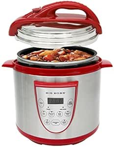 Amazon.com: Big Boss 1000 Watt Stainless Steel 6.3 Quart ...