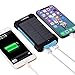 Solar Phone Charger 10000 mAh, Portable Solar Charger Panel Solar Power Bank with Dual USB, LED Flashlight, IP65 Waterproof, Shockproof and Dustproof, for iPhone iPad Samsung Android Cellphones(Blue)