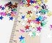 IFfree 9000PCS Multicolored Metallic Star Confetti Sequin,Confetti Glitter No Hole Metallic Embellishment- 6mm (1/4