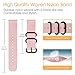 Fintie Band Compatible with Garmin Vivoactive 5/6/3, Venu/Sq/Sq 2/2 Plus, Forerunner 165/55/645/245 Music, 20mm Soft Nylon Replacement Strap Band, Pink