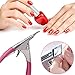 False Nail Clipper Acrylic Nail Tips Cutter, Professional Stainless Steel Nails Clipper Nail Art Kit Nail Catcher Trimmer Manicure Tool for Artificial Gel Acrylic Nail