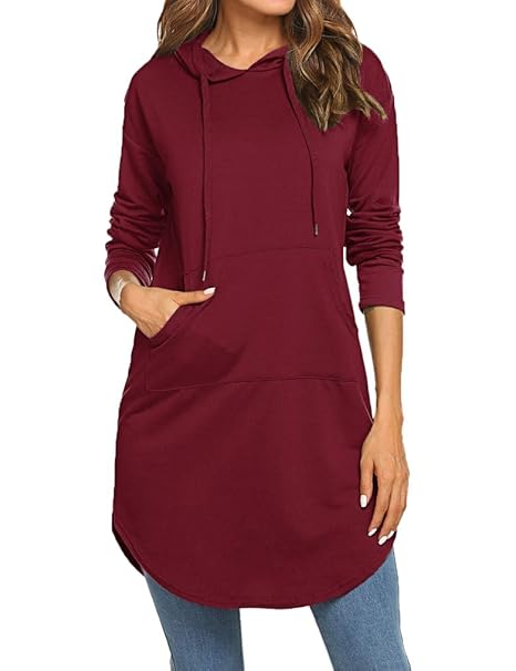 red hooded sweatshirt dress