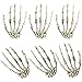 3 Pairs Halloween Skeleton Hands Plastic Life Size Hands for Halloween Decoration