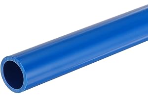 MECCANIXITY Blue PVC Rigid Tube Round Pipe 16mm(5/8") ID 20mm(3/4") OD 12" High Impact for Water Pipe, Aquarium, Fish Tank, Greenhouse Garden, Blue