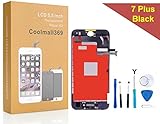iPhone 7 Plus Screen Replacement For Lcd Touch Screen Digitizer Frame Assembly Set with 3D Touch Coolmall369 Free 5.5 Inch Tool Set Included (Black)