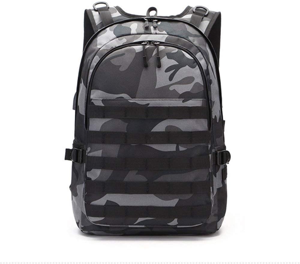 EverFabulous Waterproof Travel Backpack with USB Charging Port, 40L Jedi survival three-level backpack PUBG1 than 1 with the chicken game camouflage computer shoulder student bag