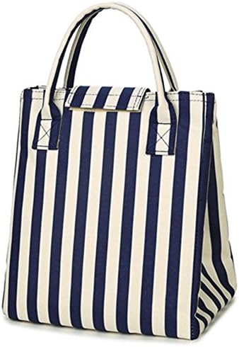 2017 New Fashion Lunch Bag Tote Insulated Cooler Bento Stylish Reusable Waterproof for Picnic Work School Kids Girls Women(Dark Blue)