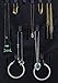 Misslo Closet Jewelry Hanging Non-woven Organizer Holder 30 Pockets 17 Hook and Loops With hanger - Black