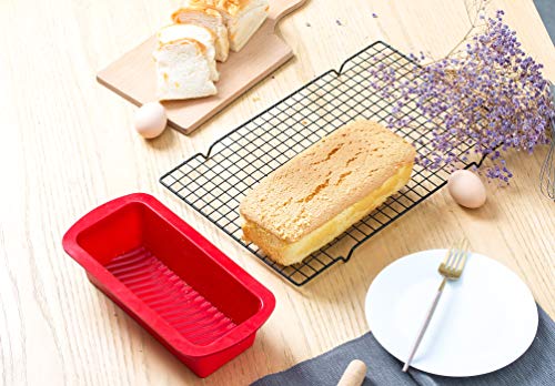 Silicone Loaf Pan, European-Grade Silicone Baking Pan for Bread, 10 Inch Non-Stick Bread Mold, LFGB & FDA, Cake Pan, Rectangle