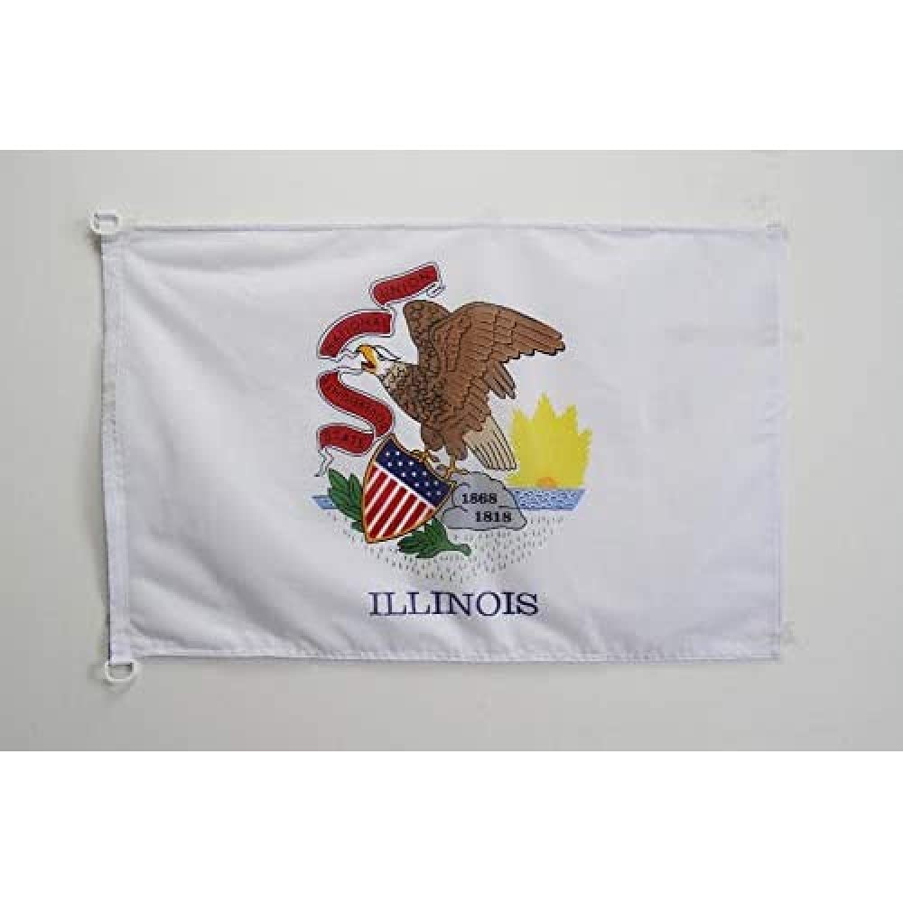 AZ FLAG Illinois Nautical Flag 18'' x 12'', US state of Illinois flags 30 x 45 cm, Banner 12x18 in for boat — image 1