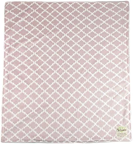 My Blankee Moroccan Mini Tile Minky Throw Blanket, 52" X 59", Taupe