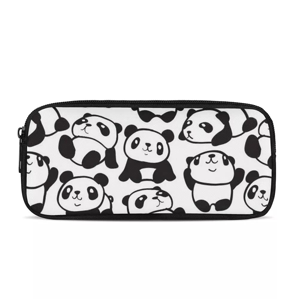 Pencil Case for Girls for School - Daily Portable School Pen Supplies Personalised Fashion Cute Panda Style,Customizable