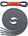Miscly 3 Pairs Round Shoe laces for Shoes, Sneakers & Boots (54″ (137 cm), Grey)