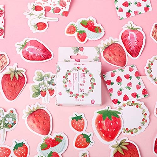 Horoshop 45pcs/Box Strawberry Stationery Stickers Sealing Label Travel Sticker DIY Scrapbooking Diary Planner Albums Decorations